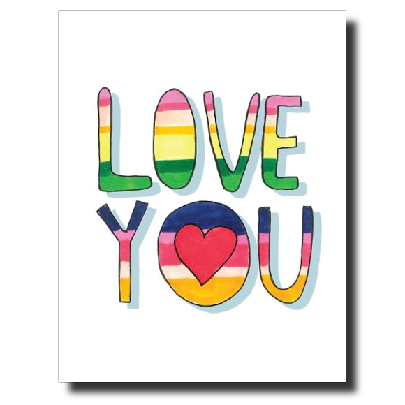 Love You card by Janet Karp