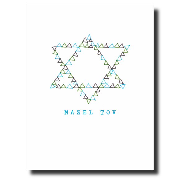Mazel Tov - Him card by Janet Karp