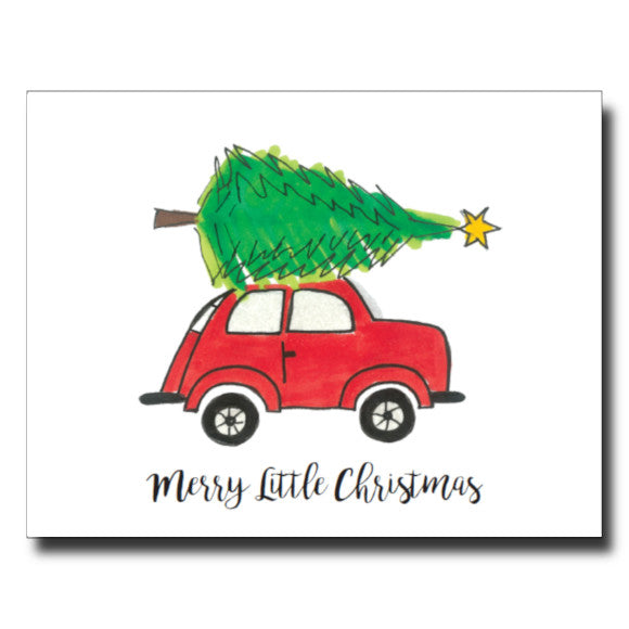 Merry Little Christmas card by Janet Karp