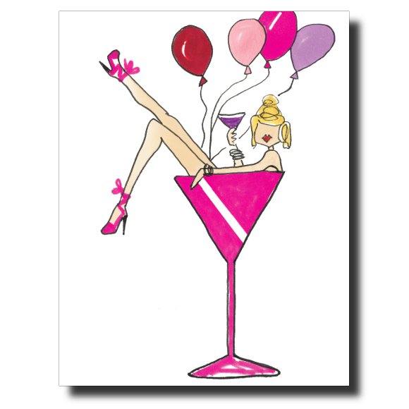 Party Girl card by Janet Karp