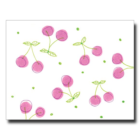 Pink Cherries card by Janet Karp