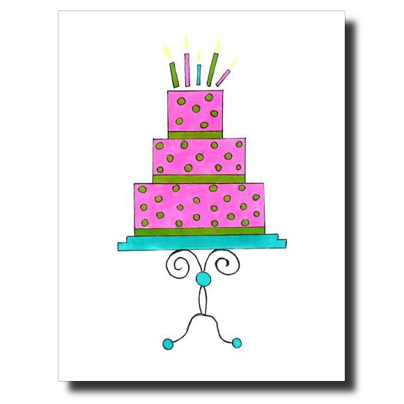 Pink Birthday card by Janet Karp