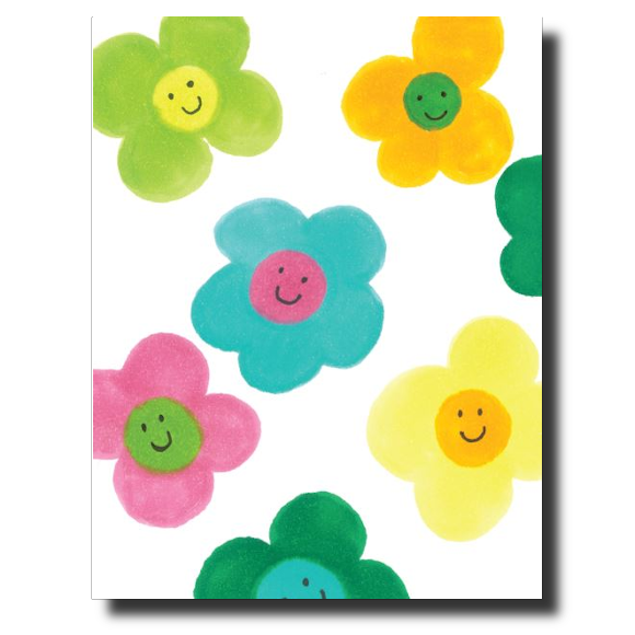 Smiley Faces card by Janet Karp
