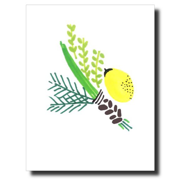Sukkot card by Janet Karp