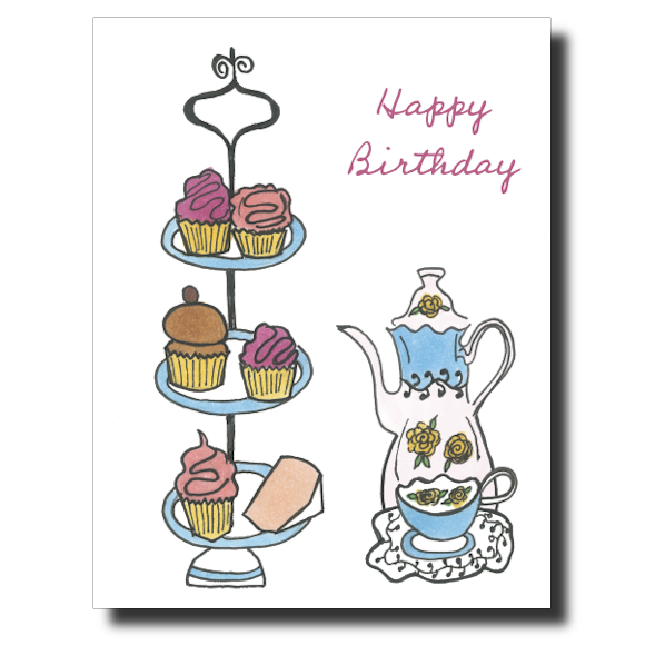 Tea and Cupcakes card by Janet Karp
