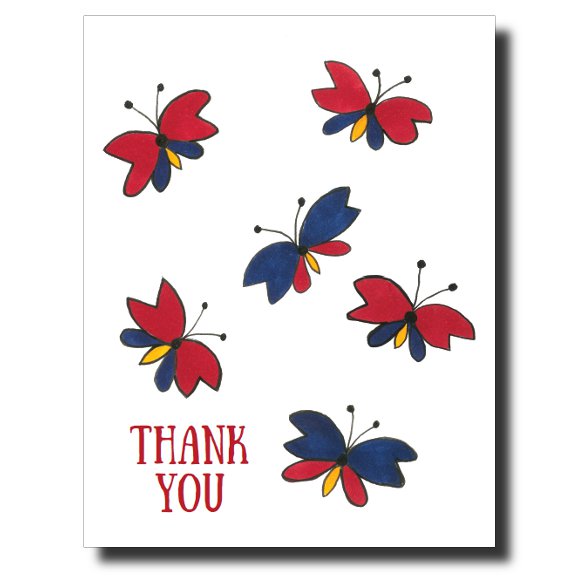 Thank You Butterflies card by Janet Karp