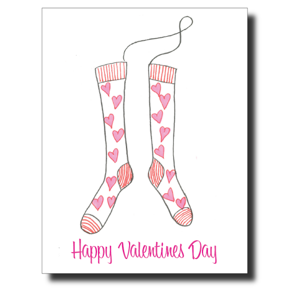 Valentines Socks card by Janet Karp
