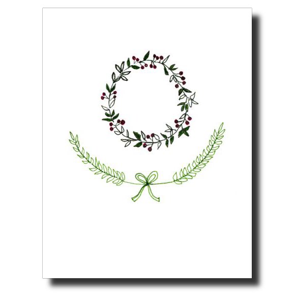 Wreath card by Janet Karp