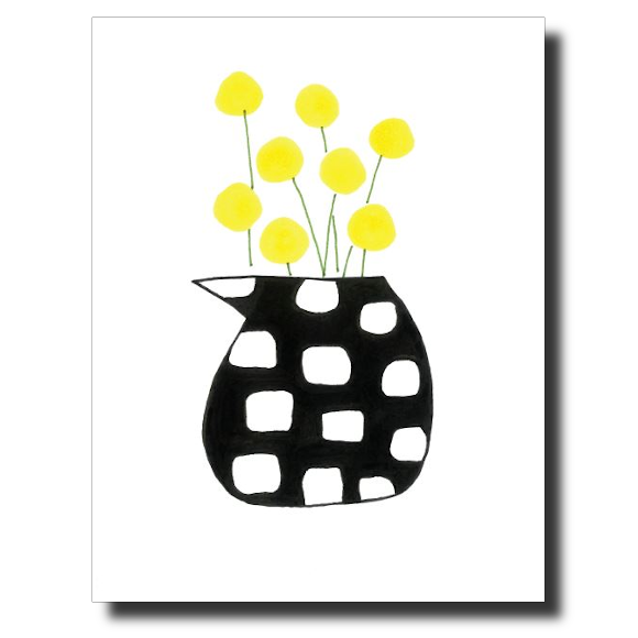Yellow Flowers card by Janet Karp