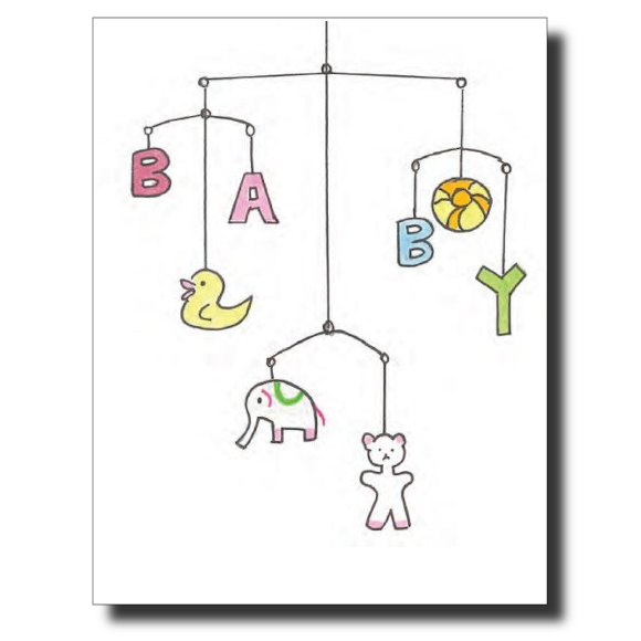 Baby Mobile card by Janet Karp