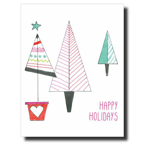 Colourful Christmas card by Janet Karp