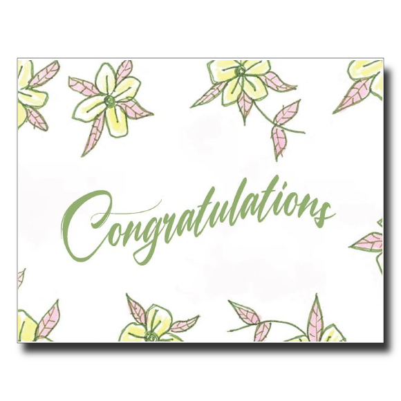 Congratulations Flowers card by Janet Karp