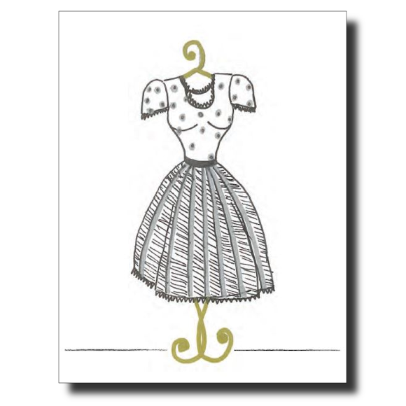 Dressed for Tea card by Janet Karp